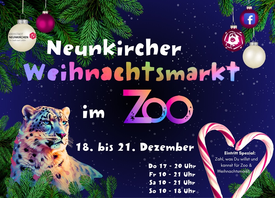 Neunkircher Weihnachtsmarkt im Zoo 2025